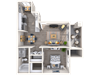 1 Bed 1 Bath 845 Sq Foot Layout 1 Bed 1 Bath 845 Sq Foot Layout